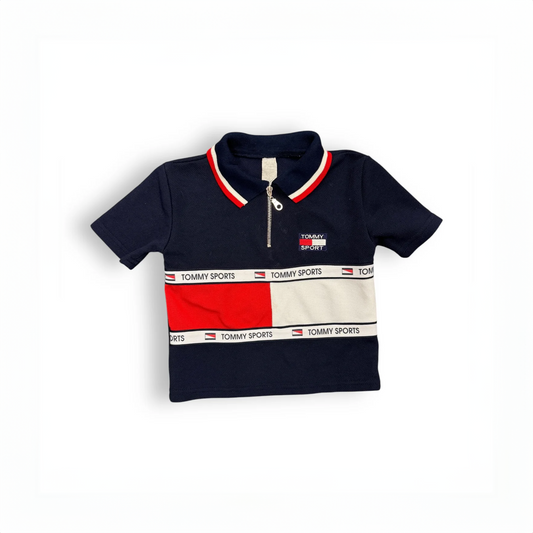 90s Tommy Sports Zip Up Polo (2T)